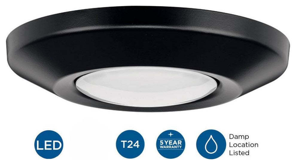 Intrinsic Collection 7" Black Flush Mount LED Adjustable Eyeball Ceiling Fixture
