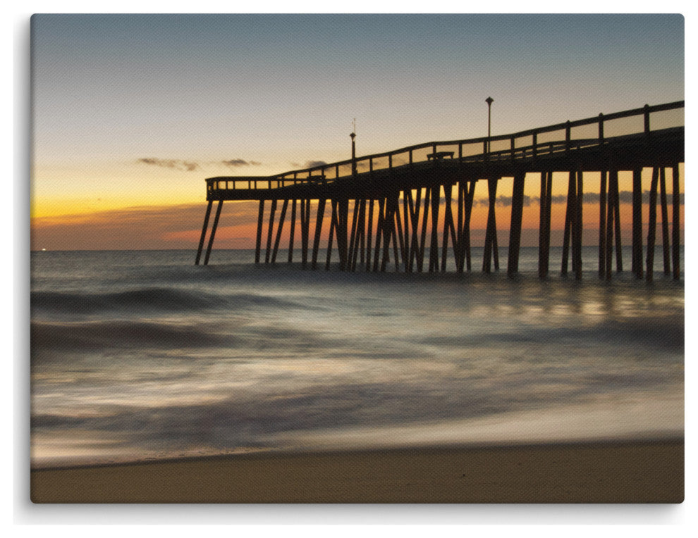 Motion of the Ocean Coastal Landscape Photo Canvas Wall Art Print, 12" X 16"