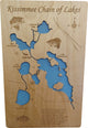 Kissimmee Lakes, Florida-Wood Lake Map, Medium Standout