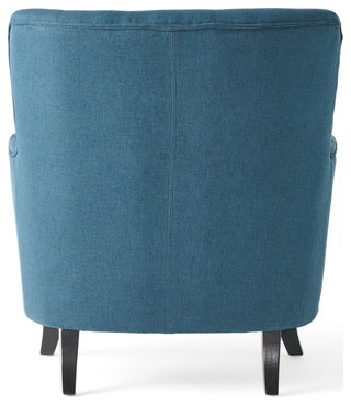 GDF Studio Annelia Tufted Fabric Club Chair, Navy Blue