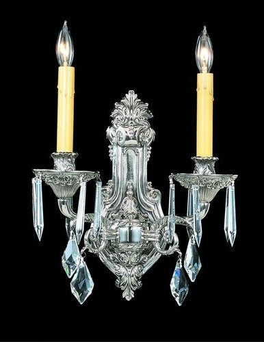Framburg FR 1142 Crystal Up Lighting Wall Sconce Baronness Collection