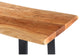 Industrial Wooden Live Edge Desk With Metal Sled Leg Support Brown and Black