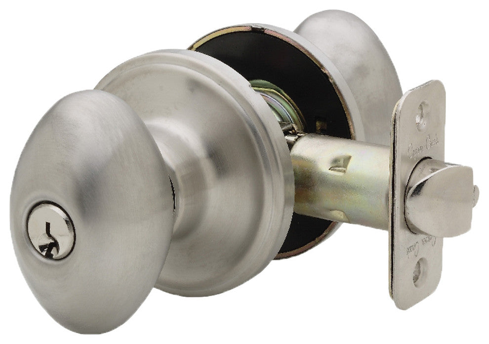 Keyed Entry Knob, Satin Stainless