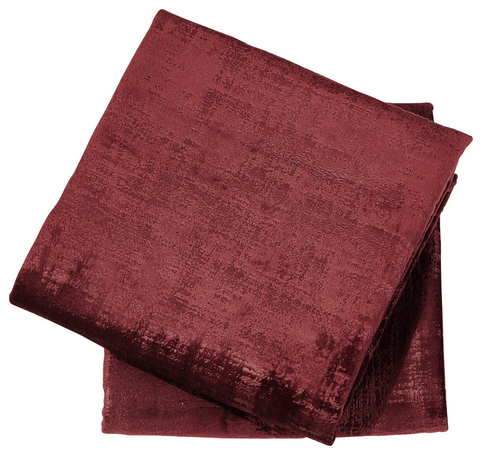 Velvet 2 Piece Euro Pillow Cover Set, Ruby Wine, 2 Piece, 26"x26"