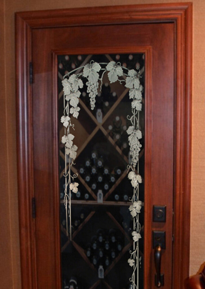 Wine Door - Vineyard Grapes Trellis - Primed - 30" x 80" - Book/Slab Door