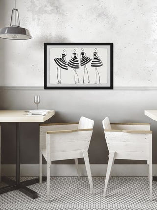 "Striped In" Framed Painting Print, 18"x12"