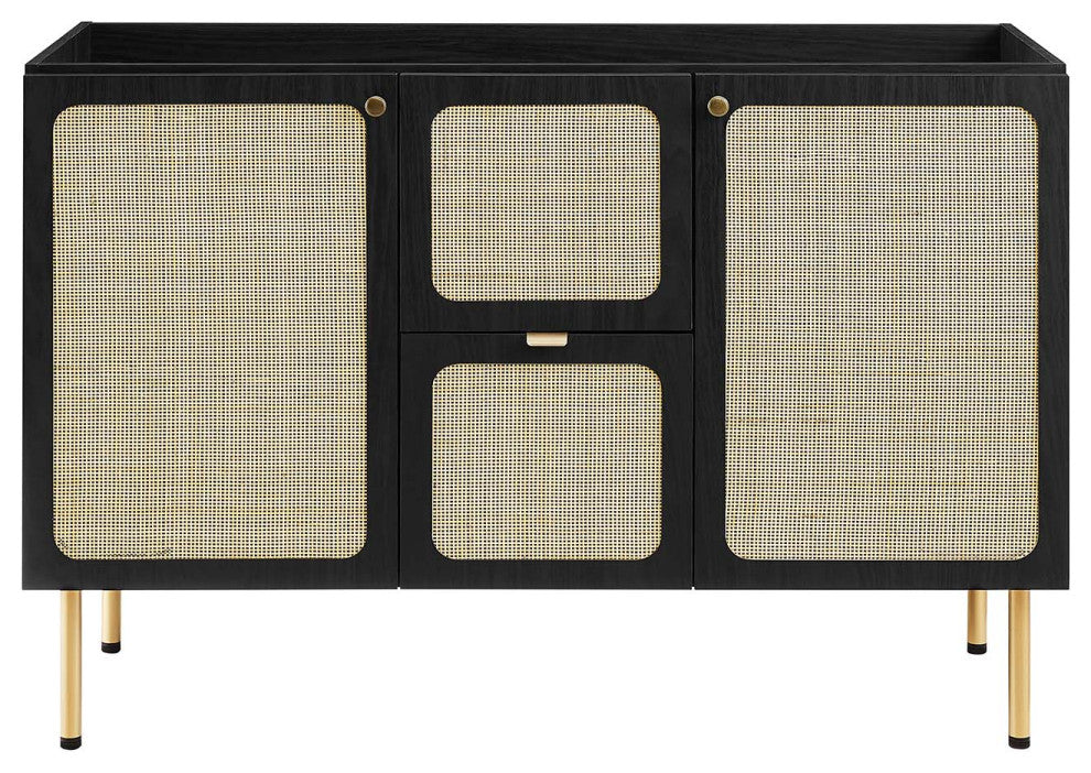 Chaucer 48" Single Sink Bathroom Vanity - Black White