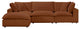 Cali Modular 4 Piece Sectional, Rust