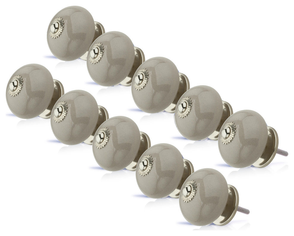 10-pcs Ceramic Designer Knobs, Decorative Ceramic Cabinet Knobs, Drawer Knobs