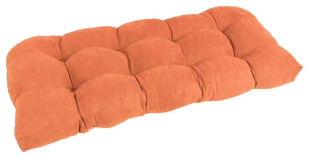42"x19" U-Shaped Micro Suede Polyester Settee/Bench Cushion-Tangerine Dream