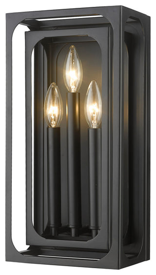 Z-Lite 3038-3S Easton 3 Light 16" Tall Wall Sconce - Matte Black
