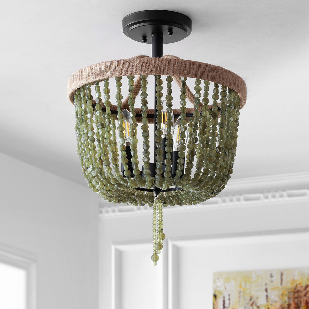 Safavieh Davin Flush Mount, Black