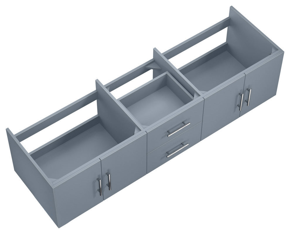 Geneva Transitional Dark Grey 72" Vanity Cabinet Only
