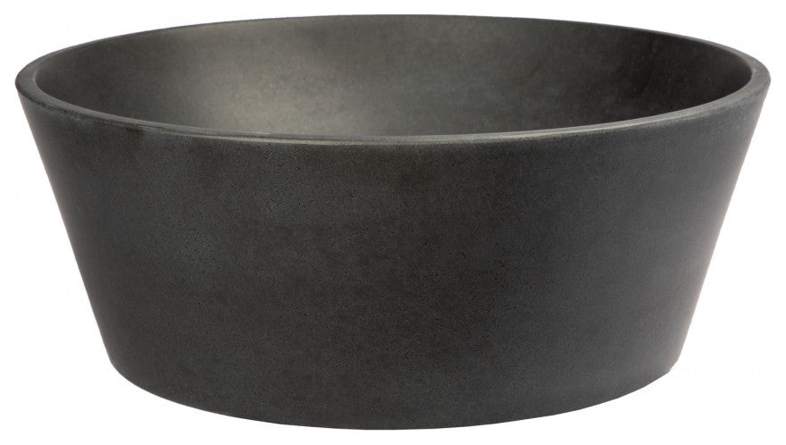 Eden Bath EB_S052LS-H 16-in Round Sloped Vessel Sink in Lava Stone