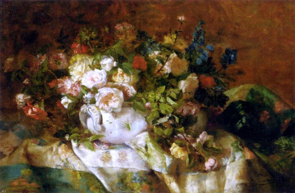 Eugene Henri Cauchois A Summer Bouquet, 18"x27" Wall Decal Print