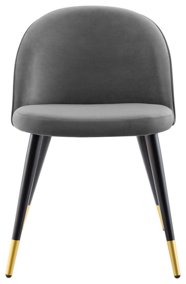 Cordial Performance Velvet Dining Chairs - Set of 2-Gray