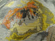 Fairy Garden Gray Yellow and Coral Handmade Luxury Pillow, 20"x36" King