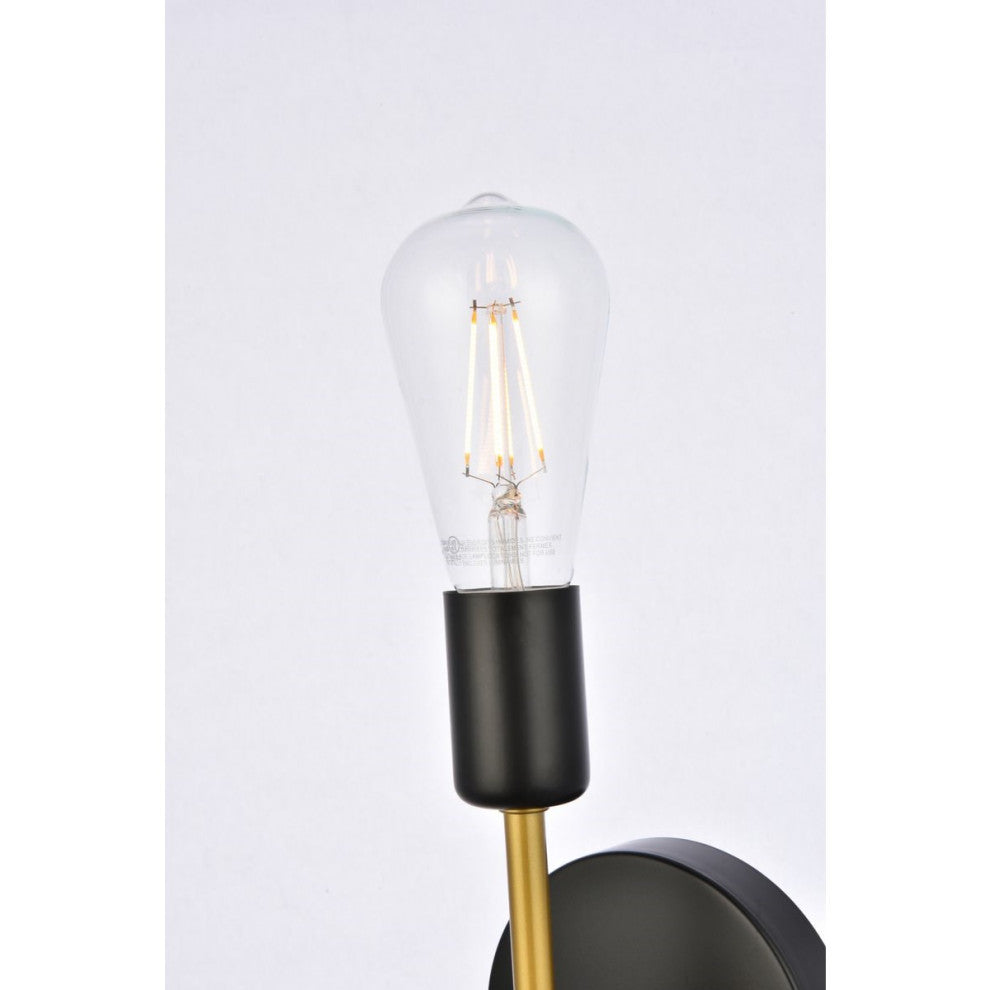 Living District Keely 1-LT Wall Sconce LD2356BKR, Black