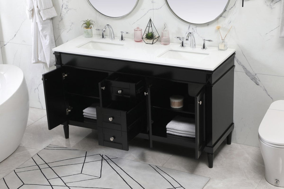 Home Living 21" Transitional Black-Light Bathroom Vanity