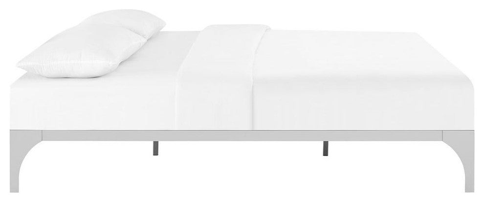 Ollie King Bed Frame, Silver