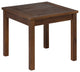 20" Simple Outdoor Side Table - Dark Brown