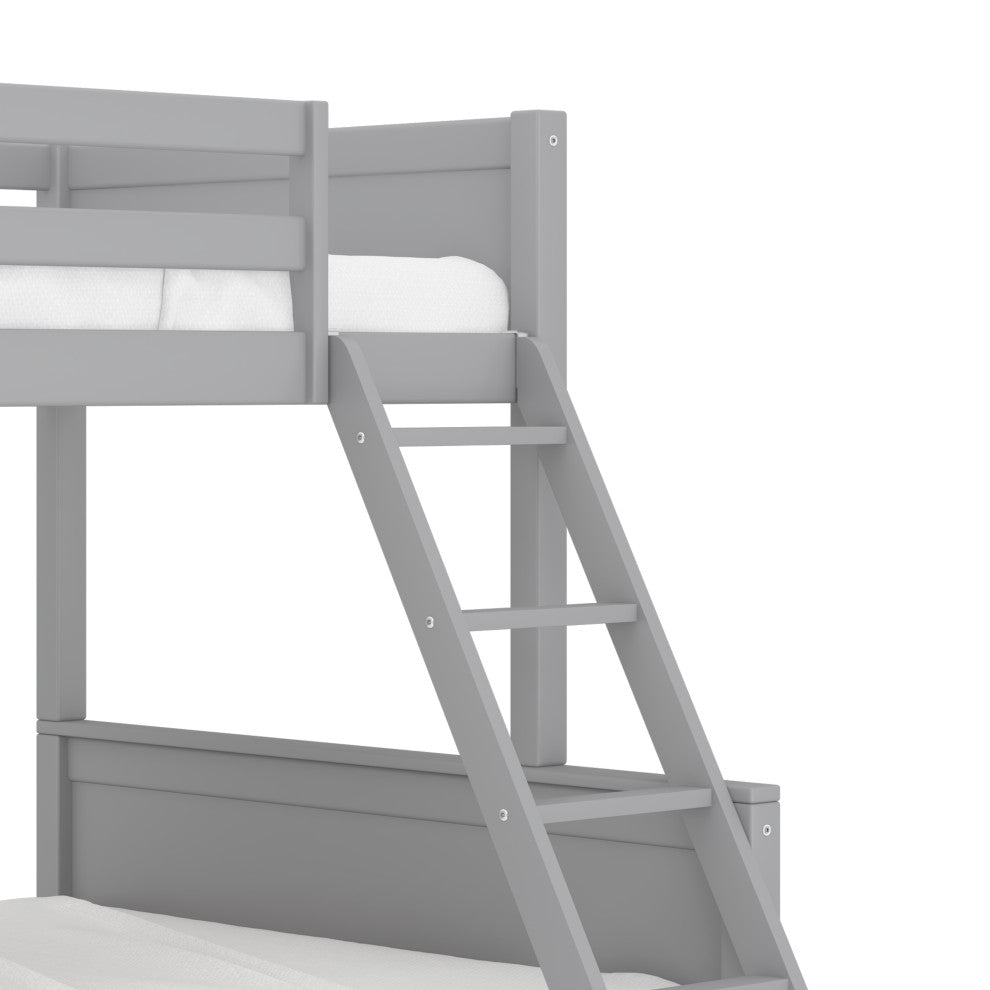 Hillsdale Capri Wood Twin Over Full Size Bunk Bed with Ladder