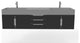 CastelloUSA Amazon 72" Wall Mounted Vanity Set, Black, Gray Top, Chrome Handles