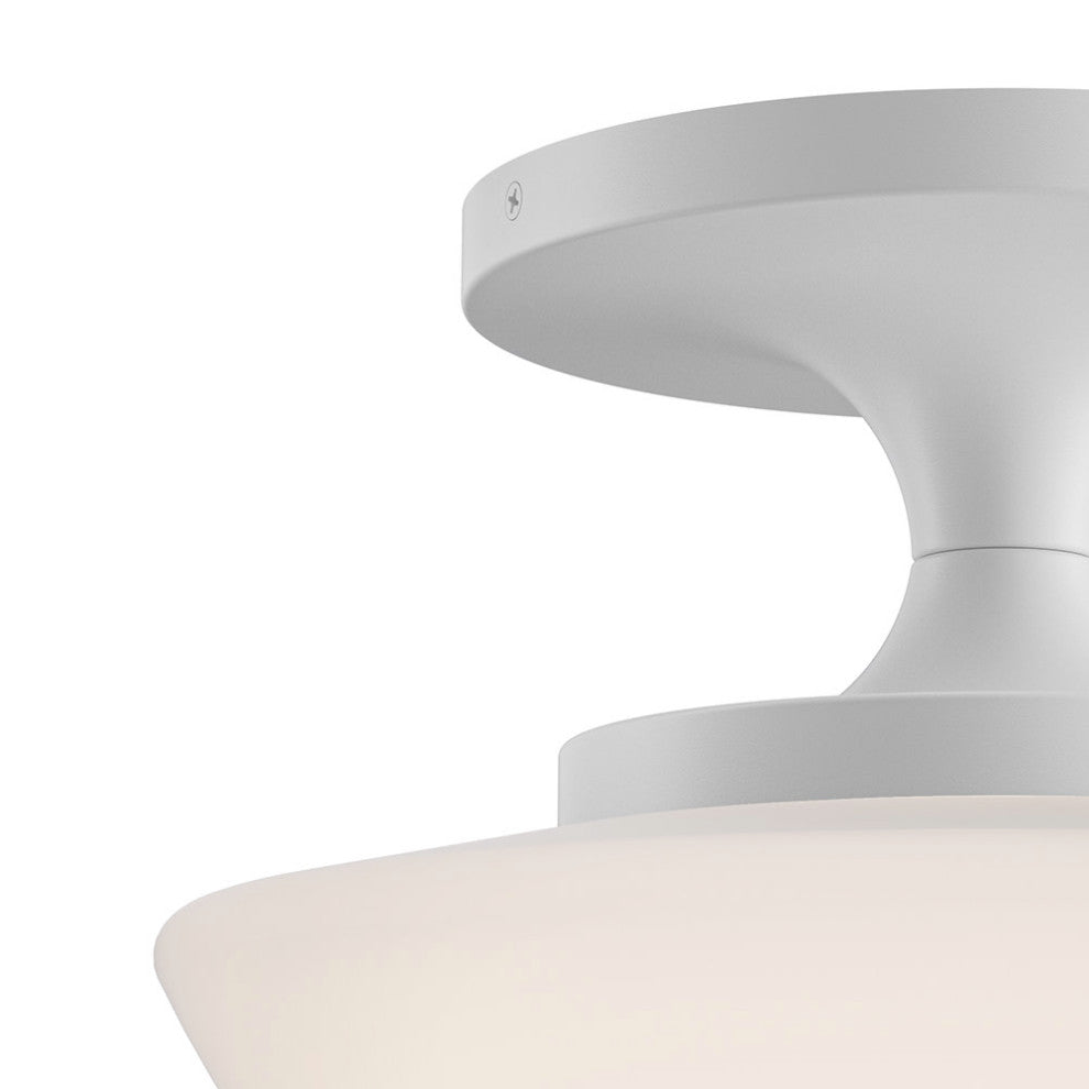 Hinkley Knox Small Semi-Flush Mount, Chalk White