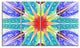 Extraordinary Fractal Blue Design, Abstract Canvas Art Print, 48"x28", 4 Panels