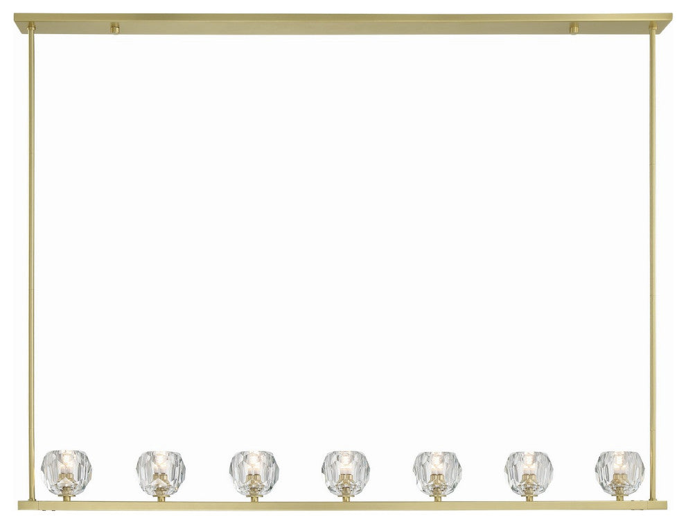 Aragon LED Chandelier, Soft Brass