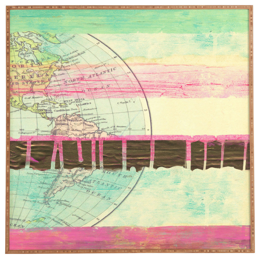 Deny Designs Dash And Ash World Traveler I Framed Wall Art