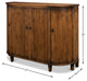 French Country Demilune Cabinet