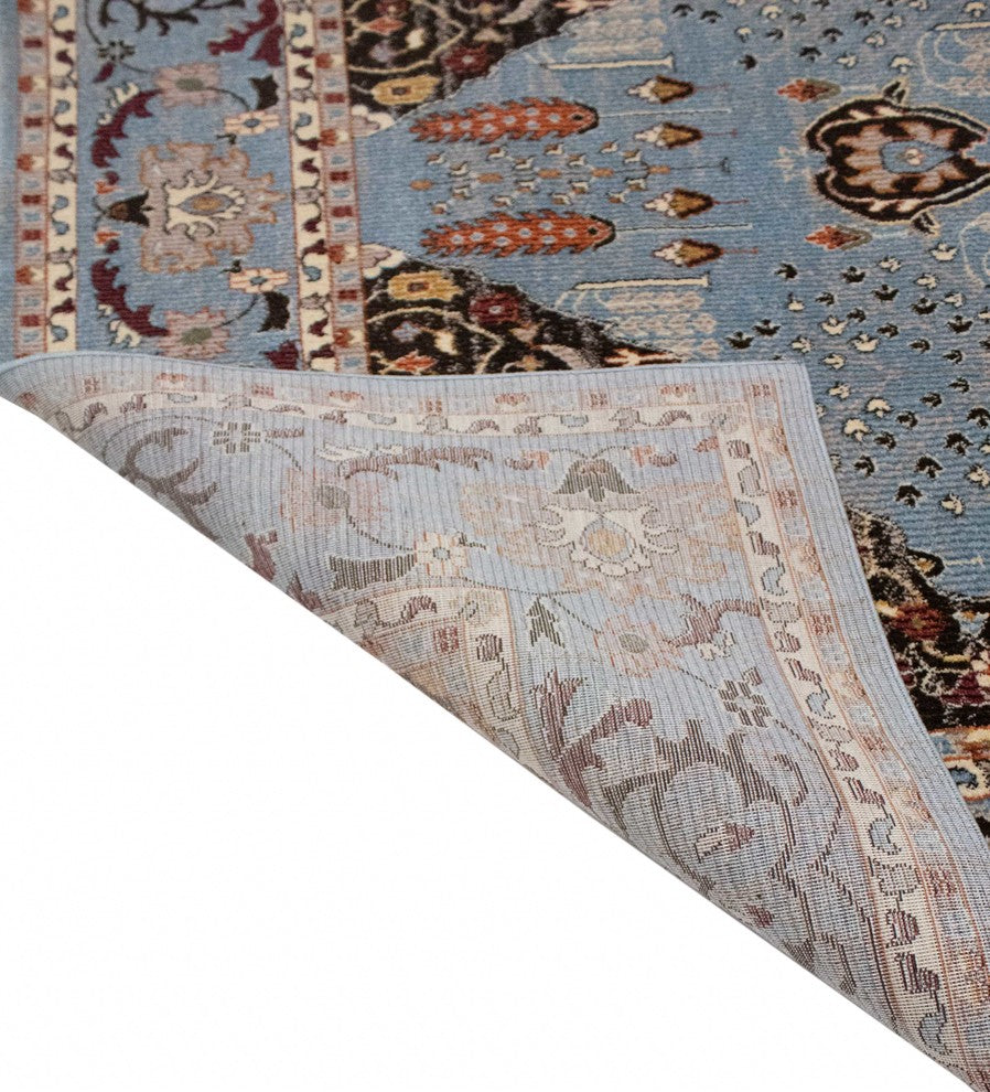 Noori Rug Traditional Vonnie Blue/Red Runner