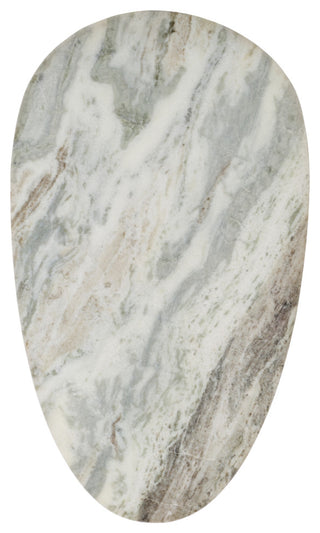 Safavieh Mono Large Marble Side Table, Off White/Walnut