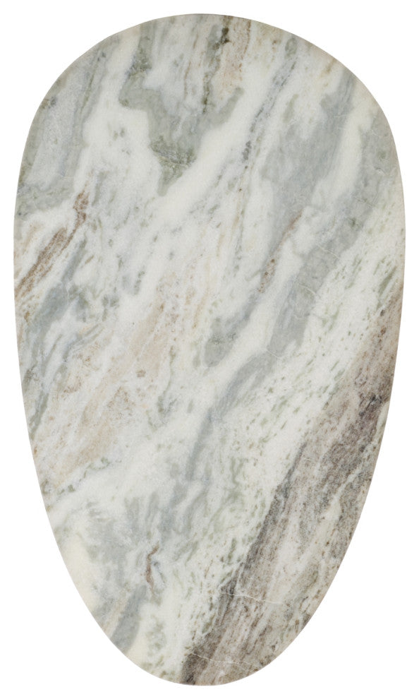 Safavieh Mono Large Marble Side Table, Off White/Walnut