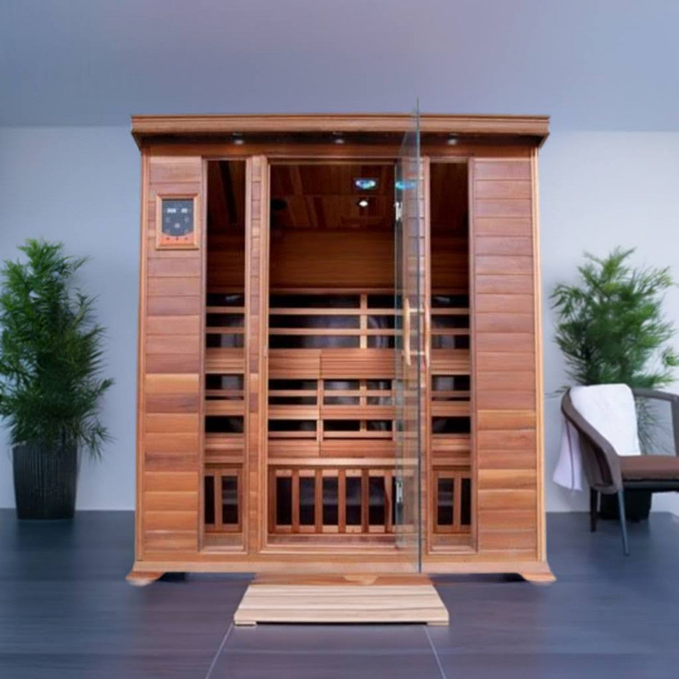 SunRay Sequioa 4 Person Cedar Sauna With Carbon Heaters