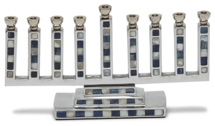 Classic Menorah, Mosaic Azure