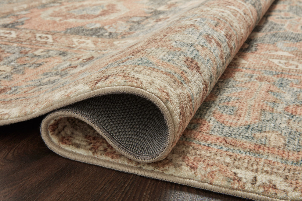 Margot Oriental Ocean/Spice Area Rug, 2'6"x9'6"