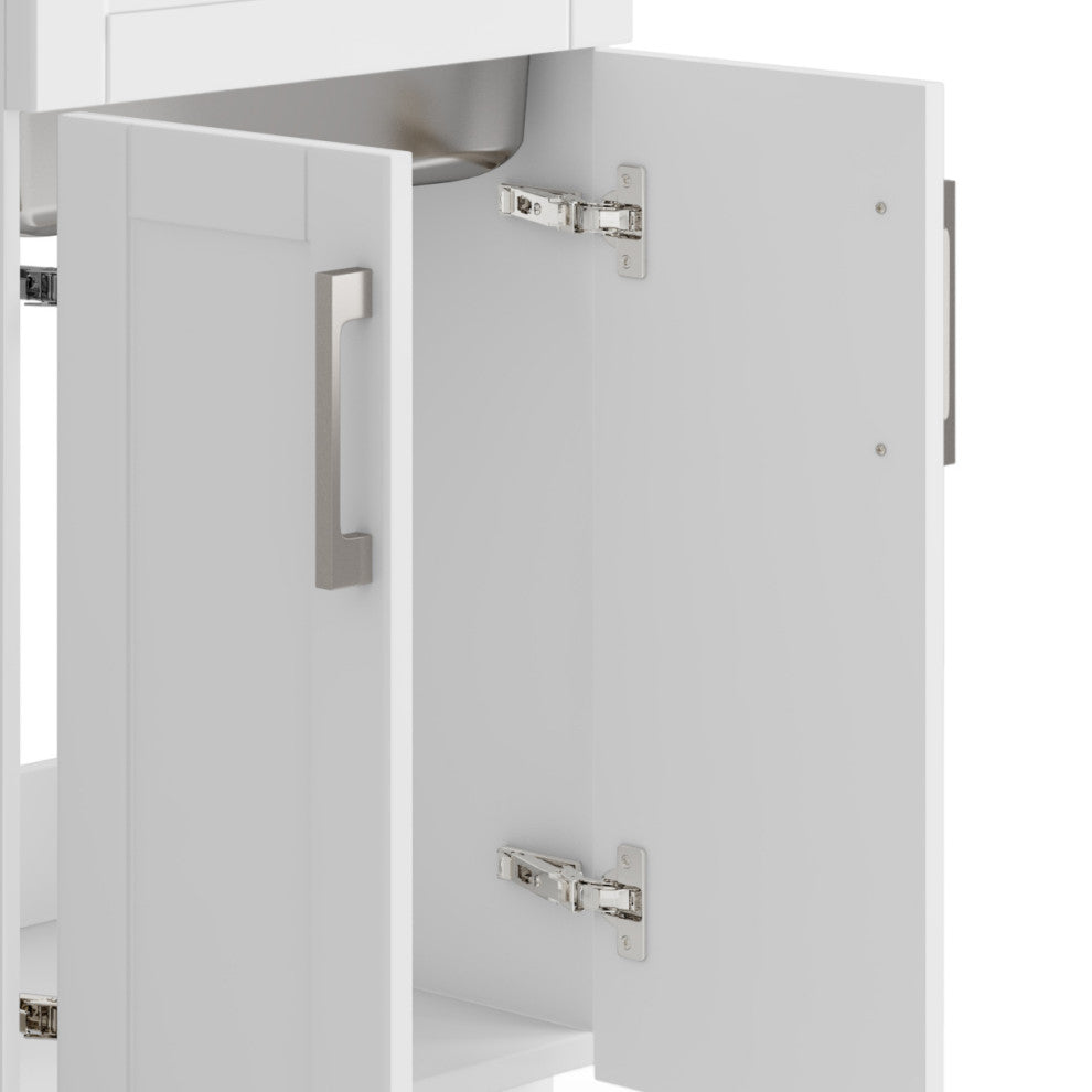 Hennessy Contemporary 24" Deluxe Laundry Cabinet, Faucet, White, 20"