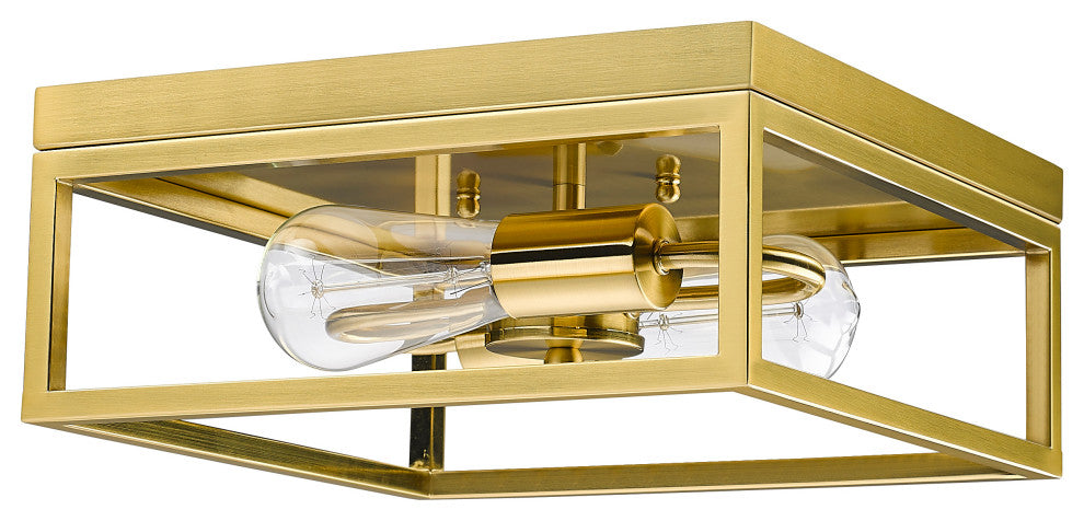 Bethel International YS2181C12GD 2 Light Flush Mount, Gold