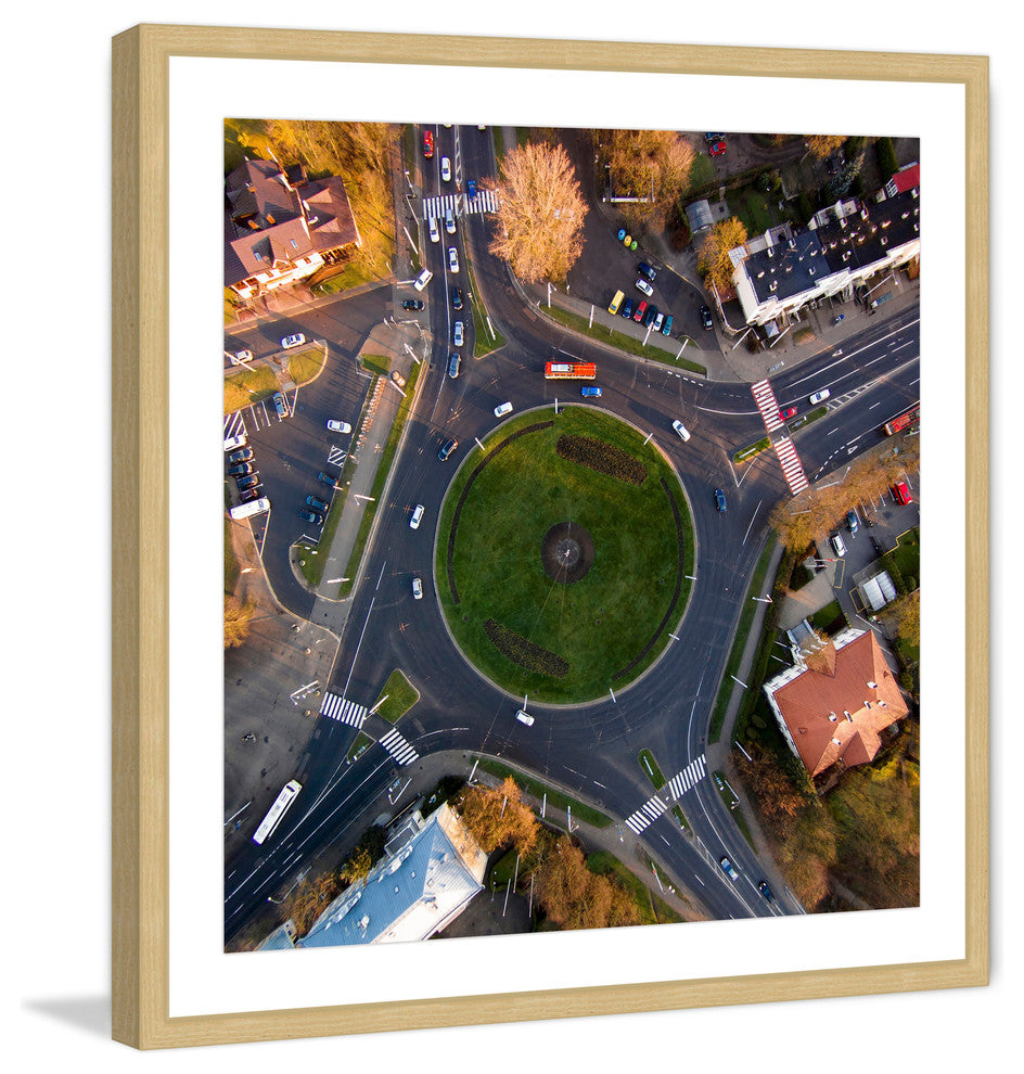 "Roundabout" Framed Painting Print by Karolis Janulis