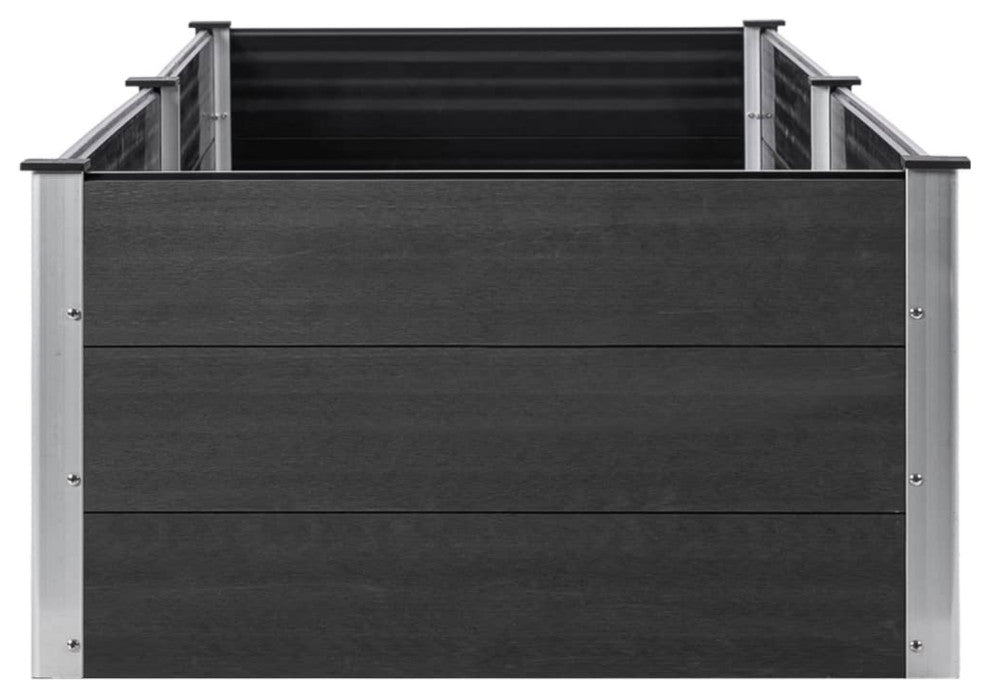 Vidaxl Garden Raised Bed 78.7"x39.4"x21.3" Wpc Gray