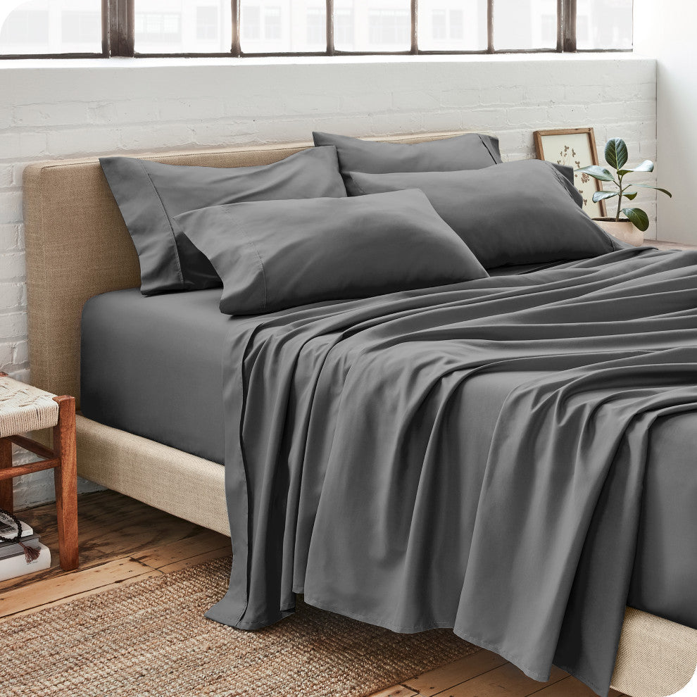 Bare Home 6-Piece Microfiber Sheet Set, Gray, King