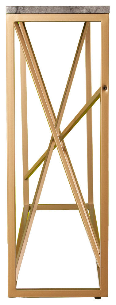 Maeve Faux Marble Skinny Console Table