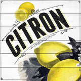 "French Fruit Lemon" Art Print, 81x81 cm