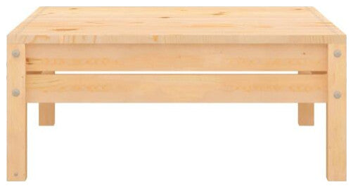 vidaXL Patio Furniture Outdoor Wooden Footstool Patio Seat Solid Wood Pine