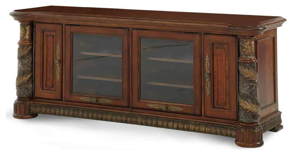 Aico Amini Villa Valencia Entertainment Base in Classic Chestnut
