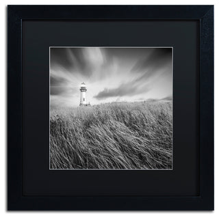 "Yaquina Lighthouse III" Matted Framed Canvas Art by Moises Levy