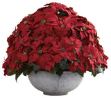 Giant Poinsettia Arrangement With Decorative Planter