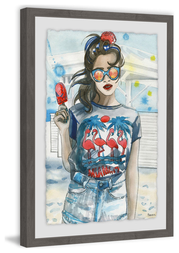 "Popsicle Fashion" Framed Painting Print, 12"x18"